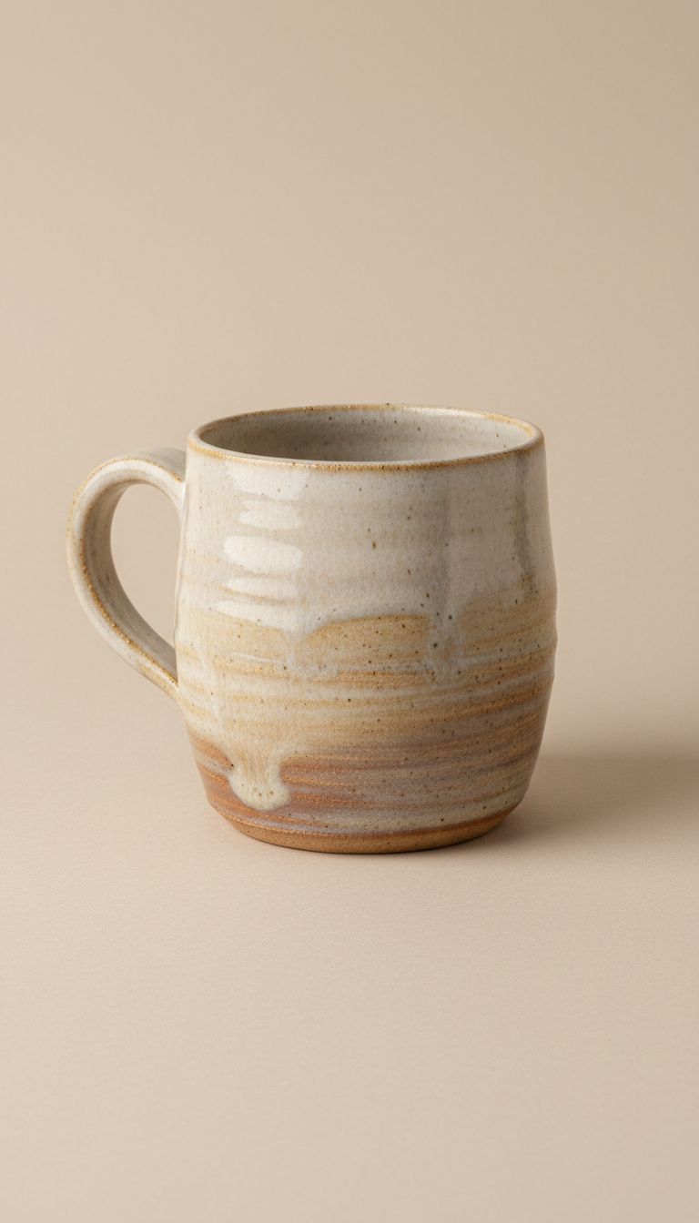 Tazza tornita smalto lino